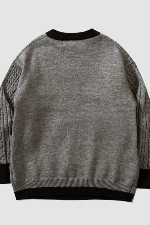 Style Core Aesthetics, New Style Trends Lovely Rabbit Print Cartoon Sweater