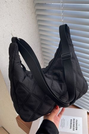 Style Core Aesthetics, New Style Trends Lozenge Pattern Crossbody Bag