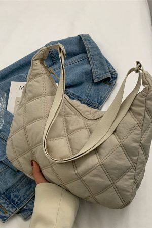 Style Core Aesthetics, New Style Trends Lozenge Pattern Crossbody Bag