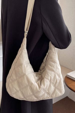 Style Core Aesthetics, New Style Trends Lozenge Pattern Crossbody Bag