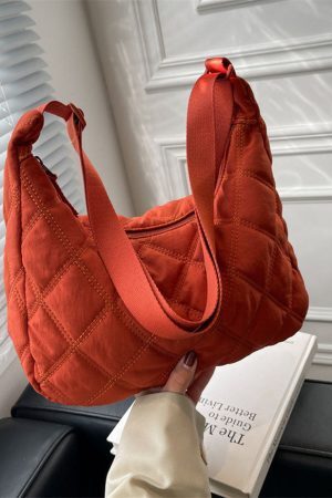 Style Core Aesthetics, New Style Trends Lozenge Pattern Crossbody Bag