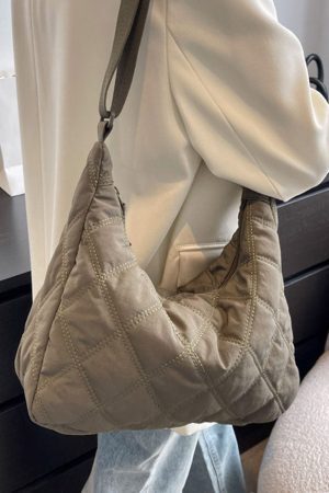 Style Core Aesthetics, New Style Trends Lozenge Pattern Crossbody Bag