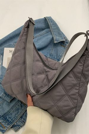 Style Core Aesthetics, New Style Trends Lozenge Pattern Crossbody Bag