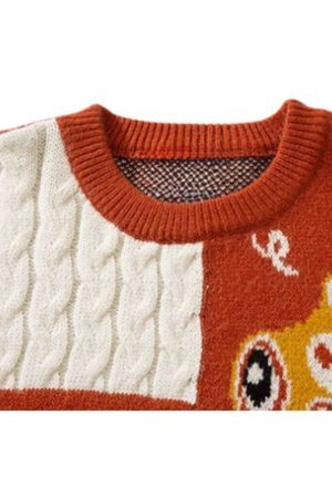 Style Core Aesthetics, New Style Trends Lucky Koi Embroidered Knit Sweater