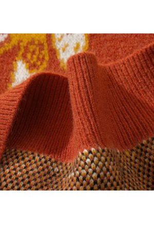 Style Core Aesthetics, New Style Trends Lucky Koi Embroidered Knit Sweater