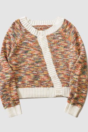 Style Core Aesthetics, New Style Trends Marled-Knit Cropped Cardigan Sweater