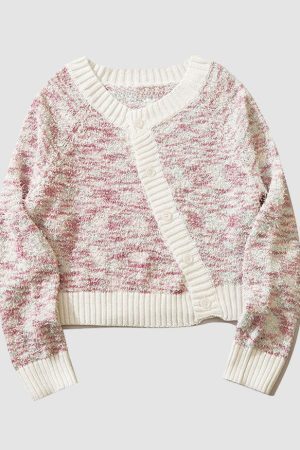 Style Core Aesthetics, New Style Trends Marled-Knit Cropped Cardigan Sweater