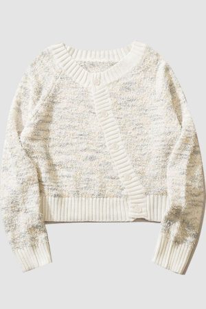 Style Core Aesthetics, New Style Trends Marled-Knit Cropped Cardigan Sweater