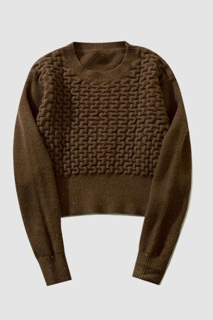 Style Core Aesthetics, New Style Trends Mini Sequin Cropped Sweater