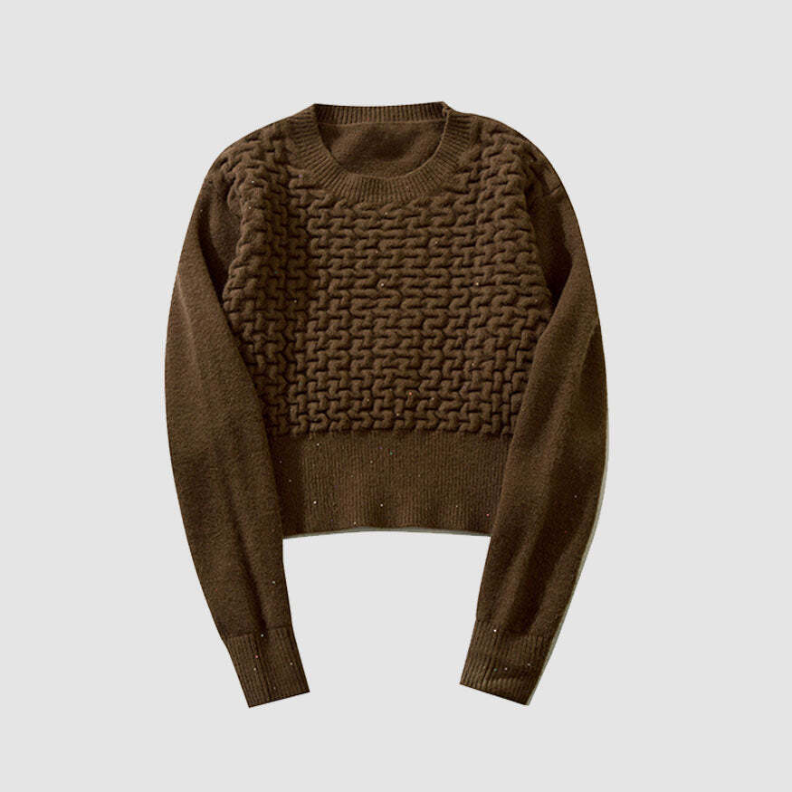 Style Core Aesthetics, New Style Trends Mini Sequin Cropped Sweater