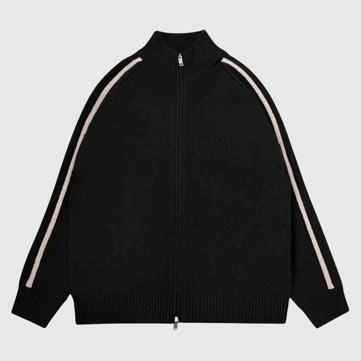 Style Core Aesthetics, New Style Trends Minimalist Stripe Zip-Up Cardigans