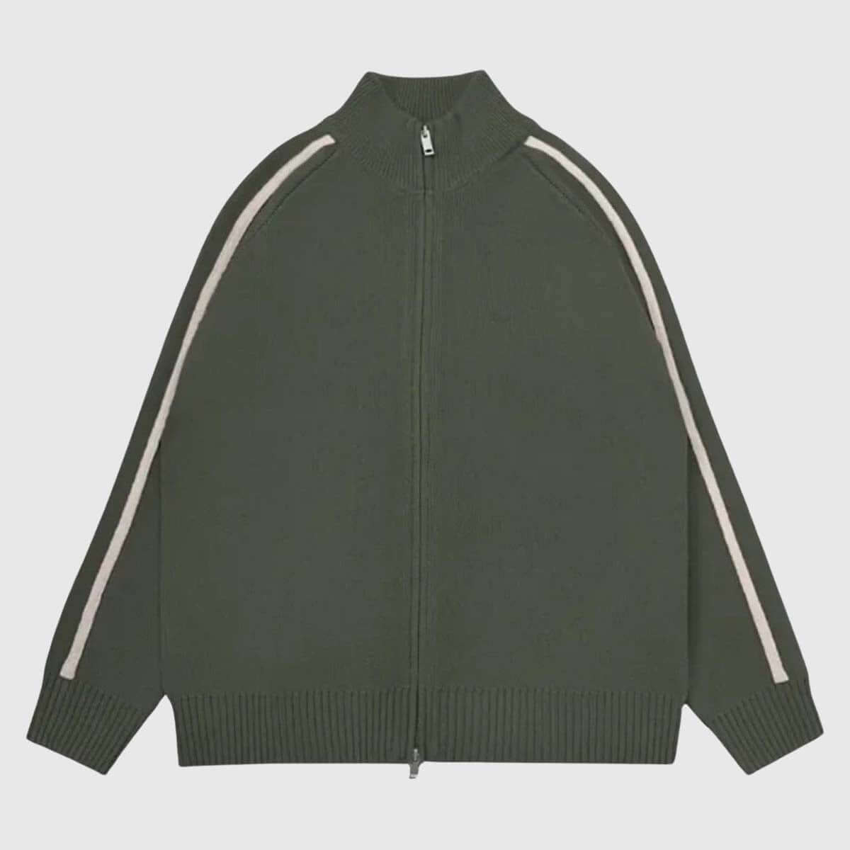 Style Core Aesthetics, New Style Trends Minimalist Stripe Zip-Up Cardigans Style Core Aesthetics, New Style Trends Minimalist Stripe Zip-Up Cardigans