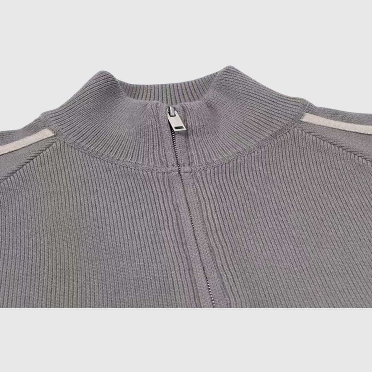 Style Core Aesthetics, New Style Trends Minimalist Stripe Zip-Up Cardigans Style Core Aesthetics, New Style Trends Minimalist Stripe Zip-Up Cardigans