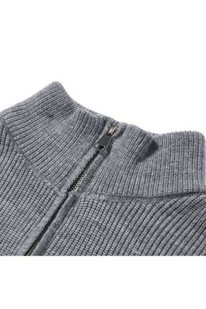 Style Core Aesthetics, New Style Trends Mock Neck Lapel Stripe Pullover