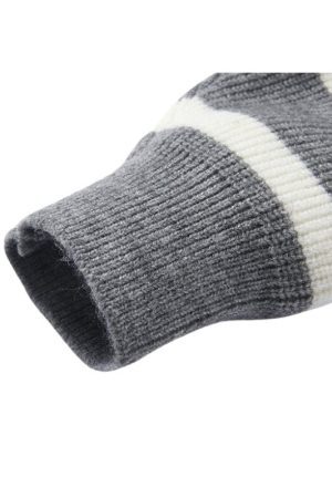 Style Core Aesthetics, New Style Trends Mock Neck Lapel Stripe Pullover