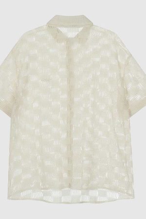 Style Core Aesthetics, New Style Trends Modern Hollow Patterned Shirt