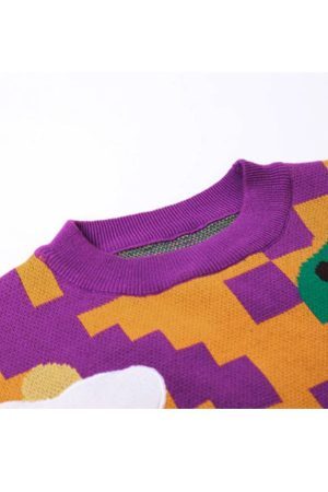 Style Core Aesthetics, New Style Trends Monkey & Banana Pattern Sweater