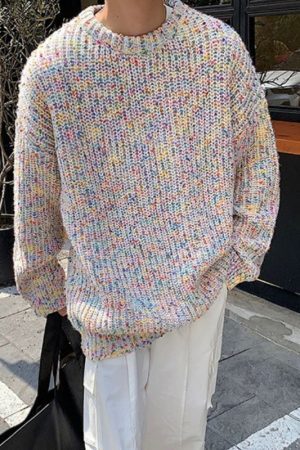 Style Core Aesthetics, New Style Trends Mosaic Chunky Knit Sweater