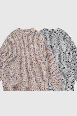 Style Core Aesthetics, New Style Trends Mosaic Chunky Knit Sweater
