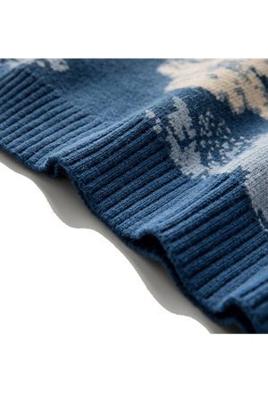 Style Core Aesthetics, New Style Trends Mountain Pattern Knitted Sweater