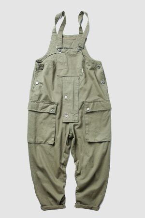 Style Core Aesthetics, New Style Trends Multi-Pocket Bib Overalls