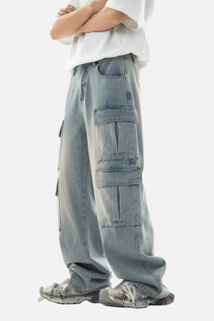 Style Core Aesthetics, New Style Trends Multi-Pocket Cargo Jean