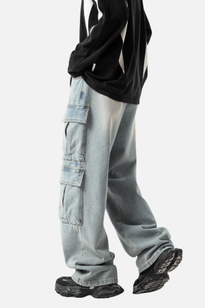 Style Core Aesthetics, New Style Trends Multi-Pocket Cargo Jean