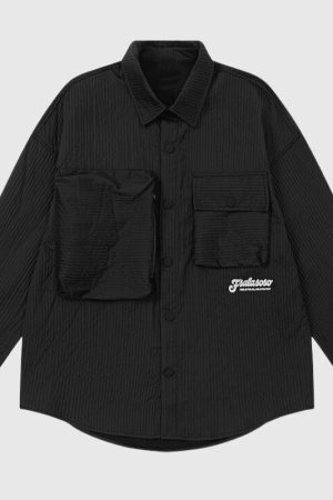 Style Core Aesthetics, New Style Trends Multi Pocket Solid Shirts