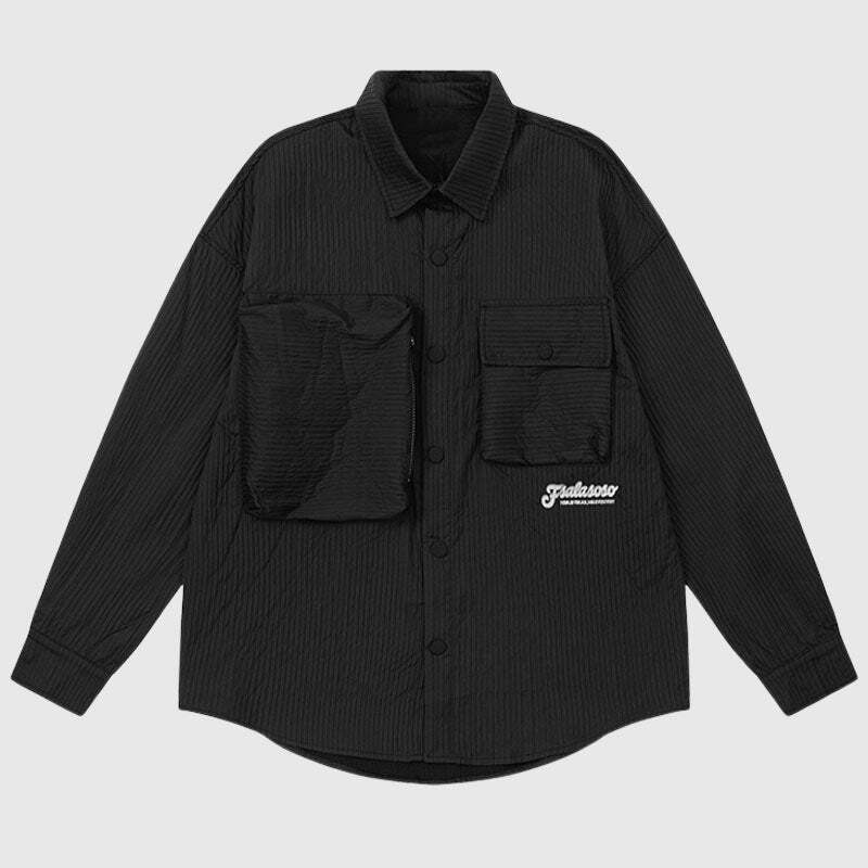 Style Core Aesthetics, New Style Trends Multi Pocket Solid Shirts