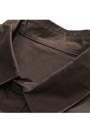 Style Core Aesthetics, New Style Trends Multi-Pockets Solid Shirts