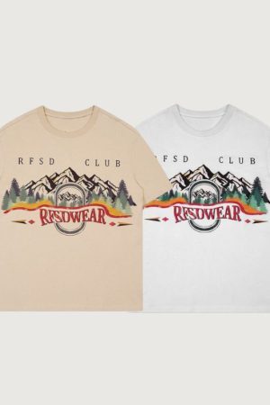 Style Core Aesthetics, New Style Trends Multicolor Mountain Tee