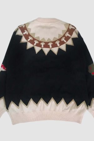 Style Core Aesthetics, New Style Trends Mushroom & Rabbit Pattern Sweater
