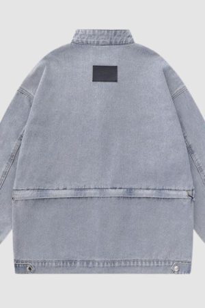 Style Core Aesthetics, New Style Trends Number Embroidered Denim Jacket