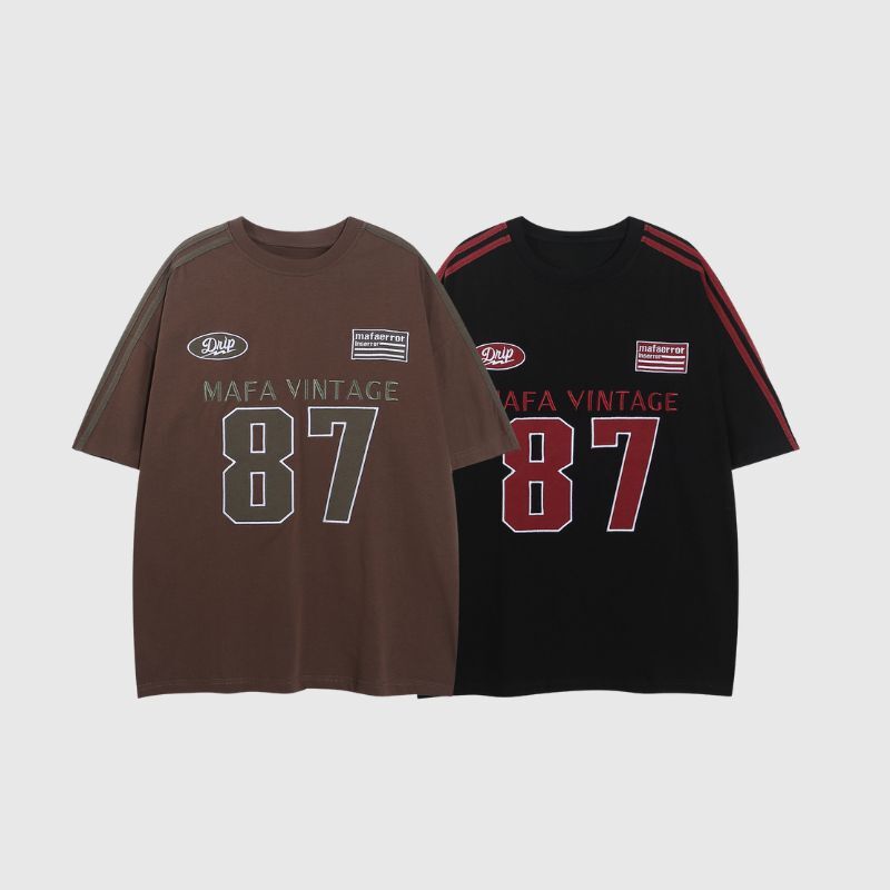 Style Core Aesthetics, New Style Trends Number Print Racing Tee Style Core Aesthetics, New Style Trends Number Print Racing Tee