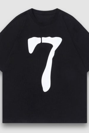 Style Core Aesthetics, New Style Trends Number Printed Design Tee