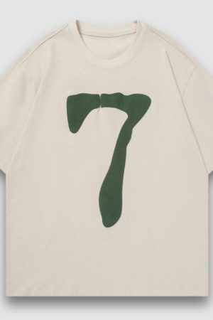 Style Core Aesthetics, New Style Trends Number Printed Design Tee