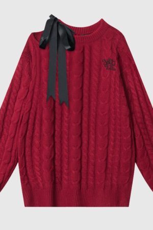 Style Core Aesthetics, New Style Trends Off-shoulder Twist Design Sweater