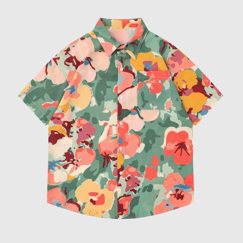 Style Core Aesthetics, New Style Trends Oil Painting Artistic Floral Shirts Style Core Aesthetics, New Style Trends Oil Painting Artistic Floral Shirts