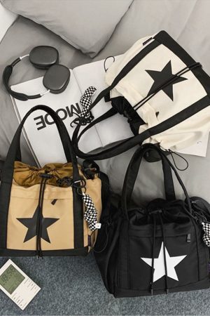 Style Core Aesthetics, New Style Trends Oluolin College Style Star Printed Bag