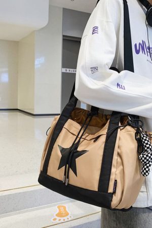 Style Core Aesthetics, New Style Trends Oluolin College Style Star Printed Bag