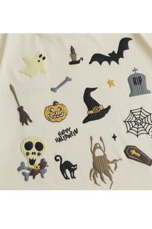 Style Core Aesthetics, New Style Trends Oluolin Halloween Vibe Cartoon Print Tee