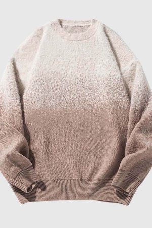 Style Core Aesthetics, New Style Trends Ombre Gradient Knit Sweater