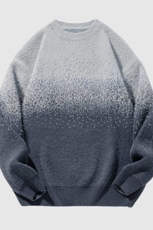 Style Core Aesthetics, New Style Trends Ombre Gradient Knit Sweater