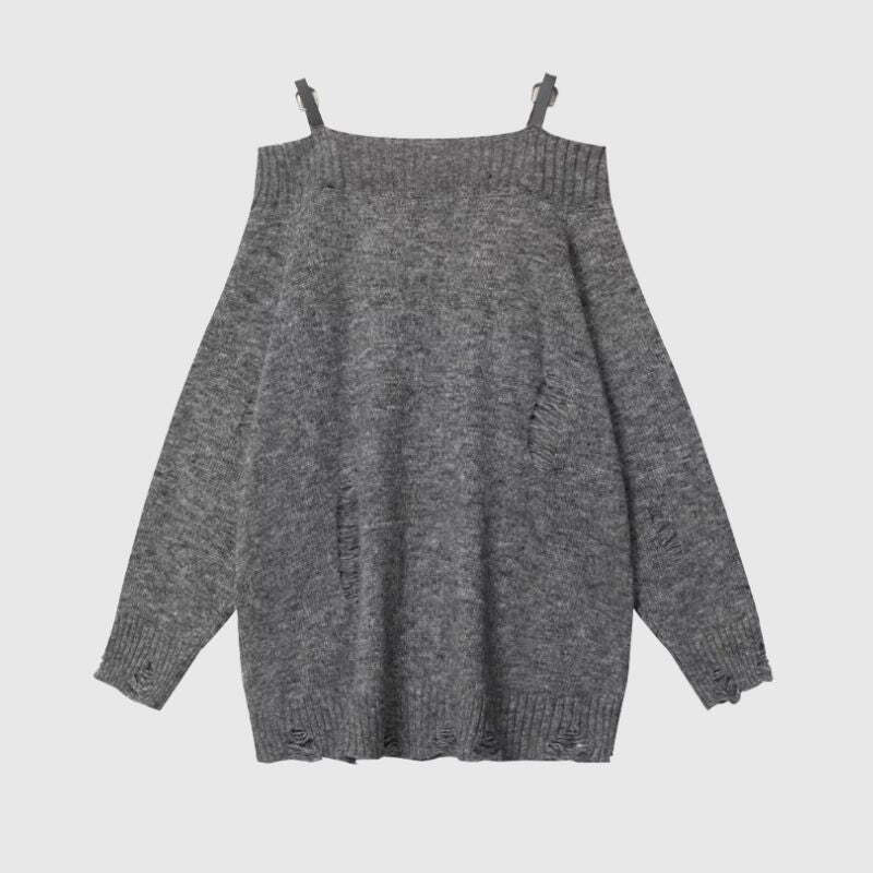 Style Core Aesthetics, New Style Trends One-Shoulder Lazy Style Loose Sweater Style Core Aesthetics, New Style Trends One-Shoulder Lazy Style Loose Sweater