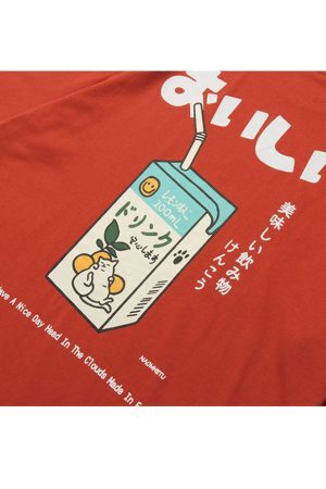 Style Core Aesthetics, New Style Trends Orange Juice Print Tee