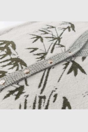 Style Core Aesthetics, New Style Trends Oriental Bamboo Print Cardigan