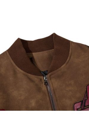 Style Core Aesthetics, New Style Trends Original Streetwear Embroidered Leather Baseball Jacket