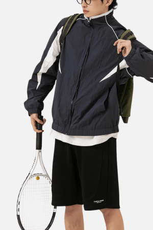 Style Core Aesthetics, New Style Trends Outdoor Color-Block Zip Jacket
