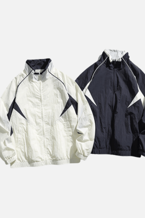 Style Core Aesthetics, New Style Trends Outdoor Color-Block Zip Jacket