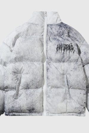 Style Core Aesthetics, New Style Trends Oversized Thorn-Embossed Insulated Puffer